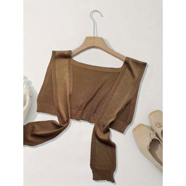 Chic Knit Shawl Wrap - Solid Color, Sleeveless Cardigan for Women | Perfect for Spring & Fall