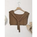 Chic Knit Shawl Wrap - Solid Color, Sleeveless Cardigan for Women | Perfect for Spring & Fall